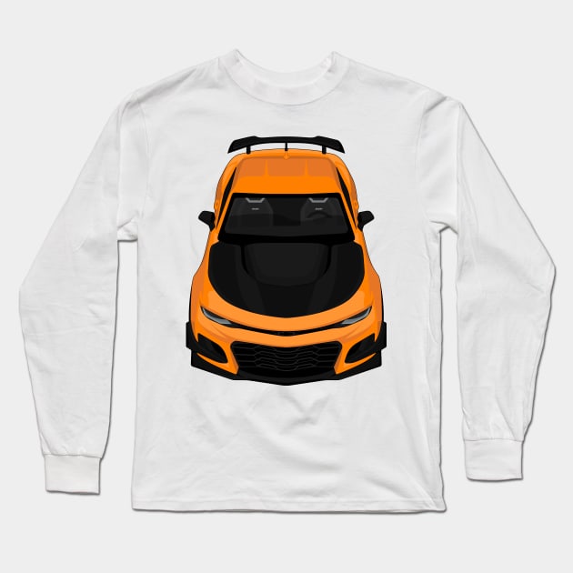 camaro zl1 1le orange Long Sleeve T-Shirt by VENZ0LIC